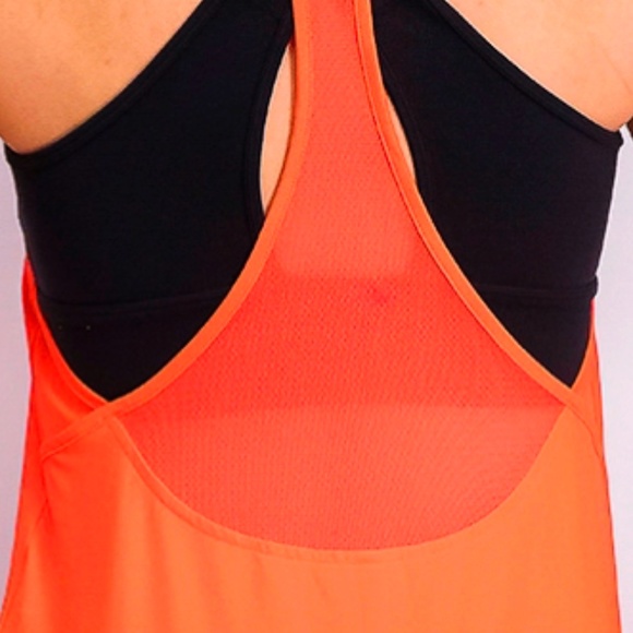 Under Armour Heat Gear Burnt Neon Orange Tank - Picture 3 of 7